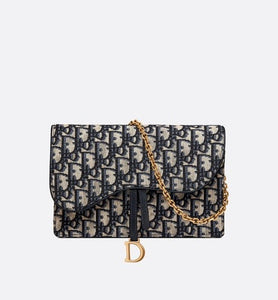Saddle Pouch • Blue Dior Oblique Jacquard