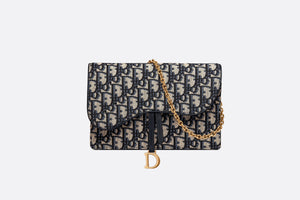 Saddle Pouch • Blue Dior Oblique Jacquard
