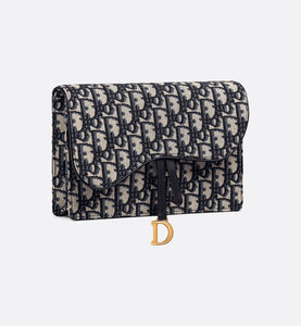 Saddle Pouch • Blue Dior Oblique Jacquard
