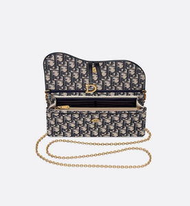 Saddle Pouch • Blue Dior Oblique Jacquard
