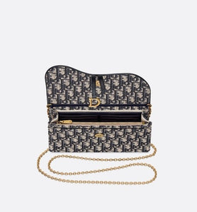 Saddle Pouch • Blue Dior Oblique Jacquard