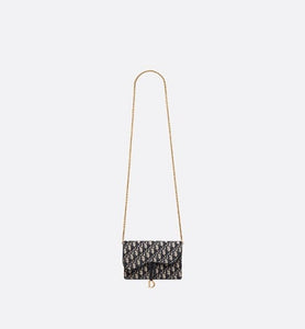 Saddle Pouch • Blue Dior Oblique Jacquard