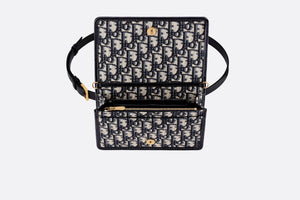 30 Montaigne 2-in-1 pouch • Blue Dior Oblique Jacquard
