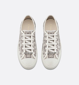 Walk'n'Dior Sneaker • Gray Dior Oblique Embroidered Cotton