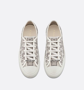 Walk'n'Dior Sneaker • Gray Dior Oblique Embroidered Cotton