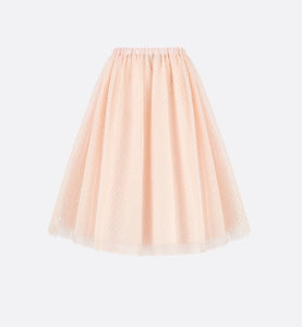 Long Skirt • Pale Pink Plumetis Tulle with Polka Dots