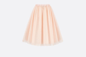 Long Skirt • Pale Pink Plumetis Tulle with Polka Dots
