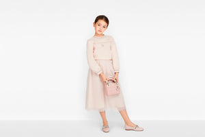Long Skirt • Pale Pink Plumetis Tulle with Polka Dots
