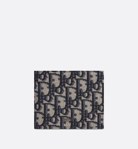 Wallet • Beige and Black Dior Oblique Jacquard
