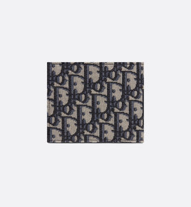 Wallet • Beige and Black Dior Oblique Jacquard