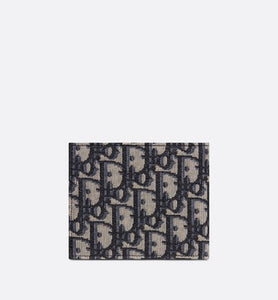 Wallet • Beige and Black Dior Oblique Jacquard