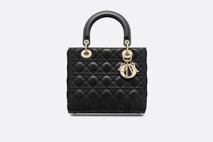Medium Lady Dior Bag • Black Cannage Lambskin
