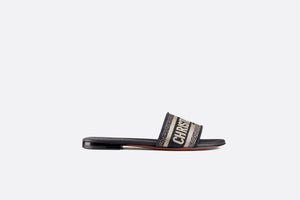 Dway Mule • Blue Embroidered Cotton
