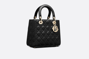 Medium Lady Dior Bag • Black Cannage Lambskin