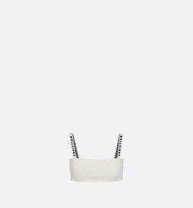 Bralette • White Stretch Viscose with 'Christian Dior J'Adior' Signature