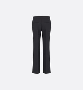 Straight-Cut Pants • Black Wool and Silk