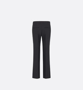 Straight-Cut Pants • Black Wool and Silk