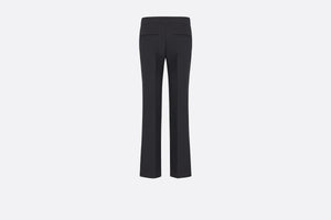 Straight-Cut Pants • Black Wool and Silk