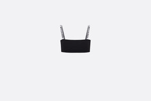 Bralette • Black Viscose with 'Christian Dior J'Adior' Signature