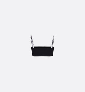 Bralette • Black Viscose with 'Christian Dior J'Adior' Signature