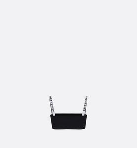Bralette • Black Viscose with 'Christian Dior J'Adior' Signature