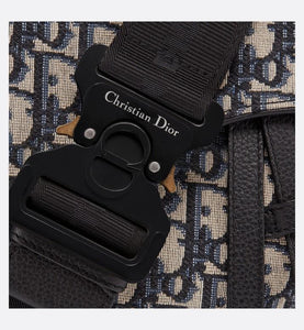 Saddle bag beige and black dior oblique jacquard best sale