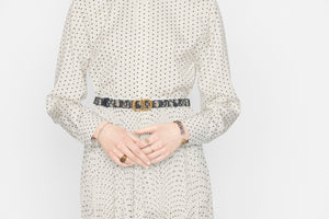 Saddle Belt • Blue Dior Oblique Jacquard, 20 MM