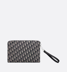 Pouch • Beige and Black Dior Oblique Jacquard
