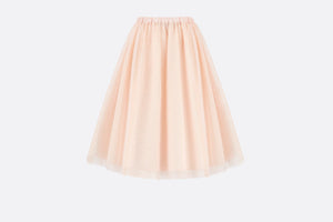 Long Skirt • Pale Pink Plumetis Tulle with Polka Dots