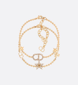 Clair D Lune Bracelet Set • Gold-Finish Metal and White Crystals