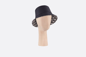 Reversible Teddy-D Dior Oblique Short Brim Bucket Hat • Black Cotton