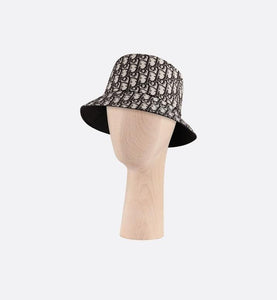 Reversible Teddy-D Dior Oblique Short Brim Bucket Hat • Black Cotton