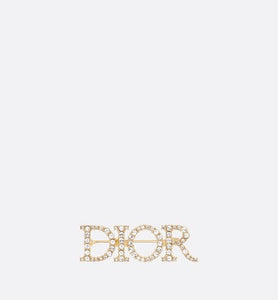 Dio(r)evolution Brooch • Gold-Finish Metal and White Crystals