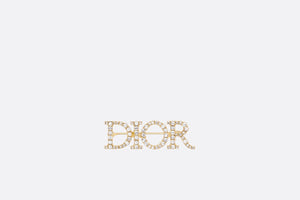 Dio(r)evolution Brooch • Gold-Finish Metal and White Crystals