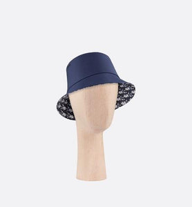 Teddy D Dior Oblique Small Brim Bucket Hat • Blue Cotton