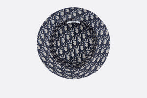 Teddy D Dior Oblique Small Brim Bucket Hat • Blue Cotton