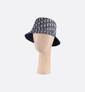 Teddy D Dior Oblique Small Brim Bucket Hat • Blue Cotton