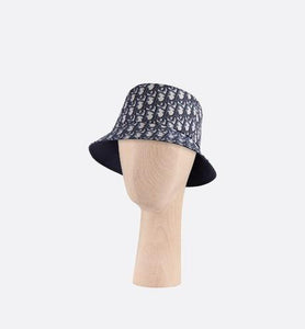 Teddy D Dior Oblique Small Brim Bucket Hat • Blue Cotton