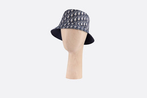 Teddy D Dior Oblique Small Brim Bucket Hat • Blue Cotton
