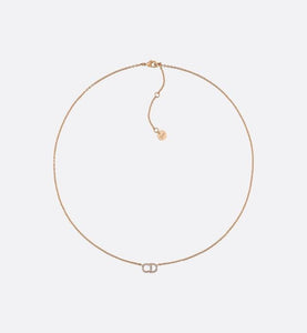 Clair D Lune Necklace • Gold-Finish Metal and White Crystals