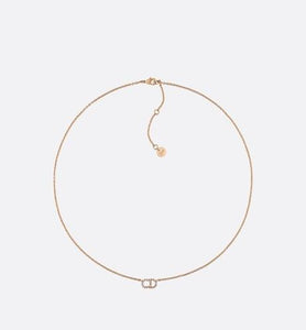 Clair D Lune Necklace • Gold-Finish Metal and White Crystals