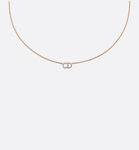 Clair D Lune Necklace • Gold-Finish Metal and White Crystals