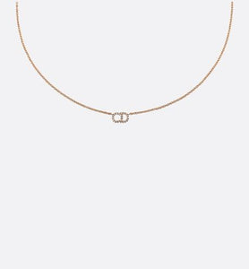 Clair D Lune Necklace • Gold-Finish Metal and White Crystals