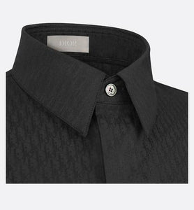 Shirt with Dior Oblique Motif • Black Cotton Jacquard