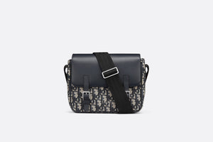 Messenger Bag • Blue Dior Oblique Canvas and Calfskin