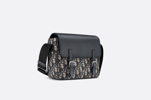 Messenger Bag • Blue Dior Oblique Canvas and Calfskin
