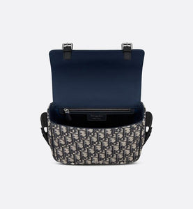 Messenger Bag • Blue Dior Oblique Canvas and Calfskin