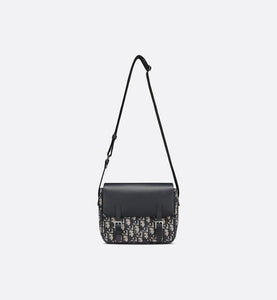 Messenger Bag • Blue Dior Oblique Canvas and Calfskin