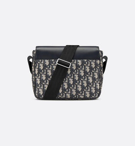 Messenger Bag • Blue Dior Oblique Canvas and Calfskin
