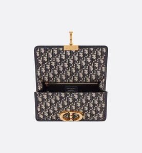30 Montaigne Flap Chain Bag • Blue Dior Oblique Jacquard